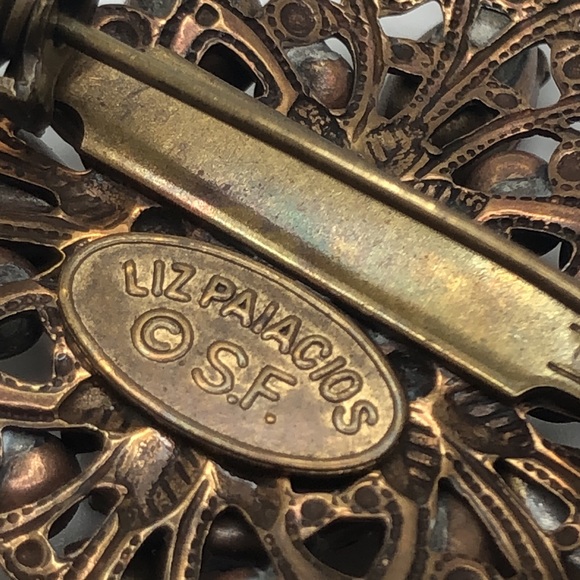 VTG Liz Palacios S.F Purple Stunning Crystals Brooch - Picture 5 of 7